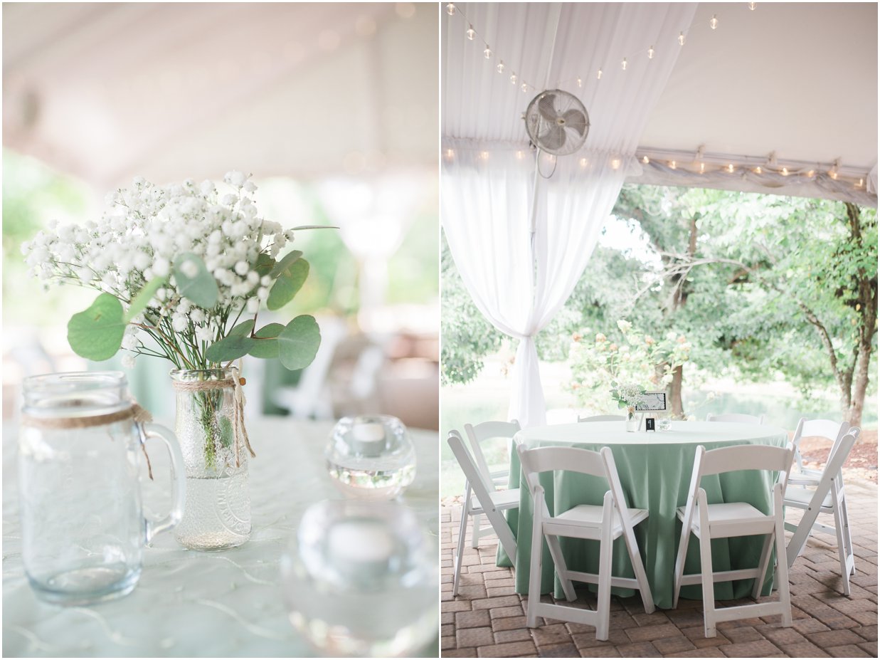 Mint green wedding decor
